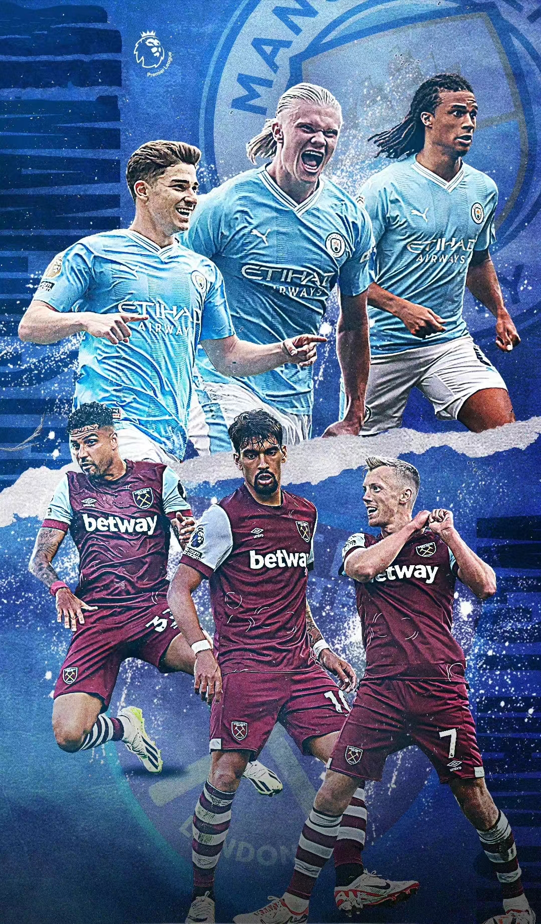 West Ham United enfrenta o atual campeão Manchester City, despertando expectativas dos fãs